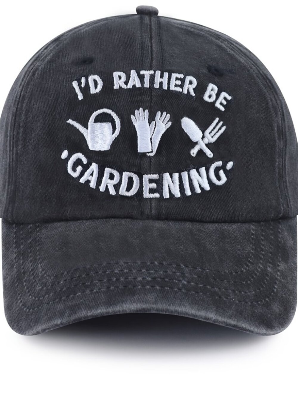 I'd Rather Be Gardening Hats for Men Women, Funny Adjustable Cotton Garden